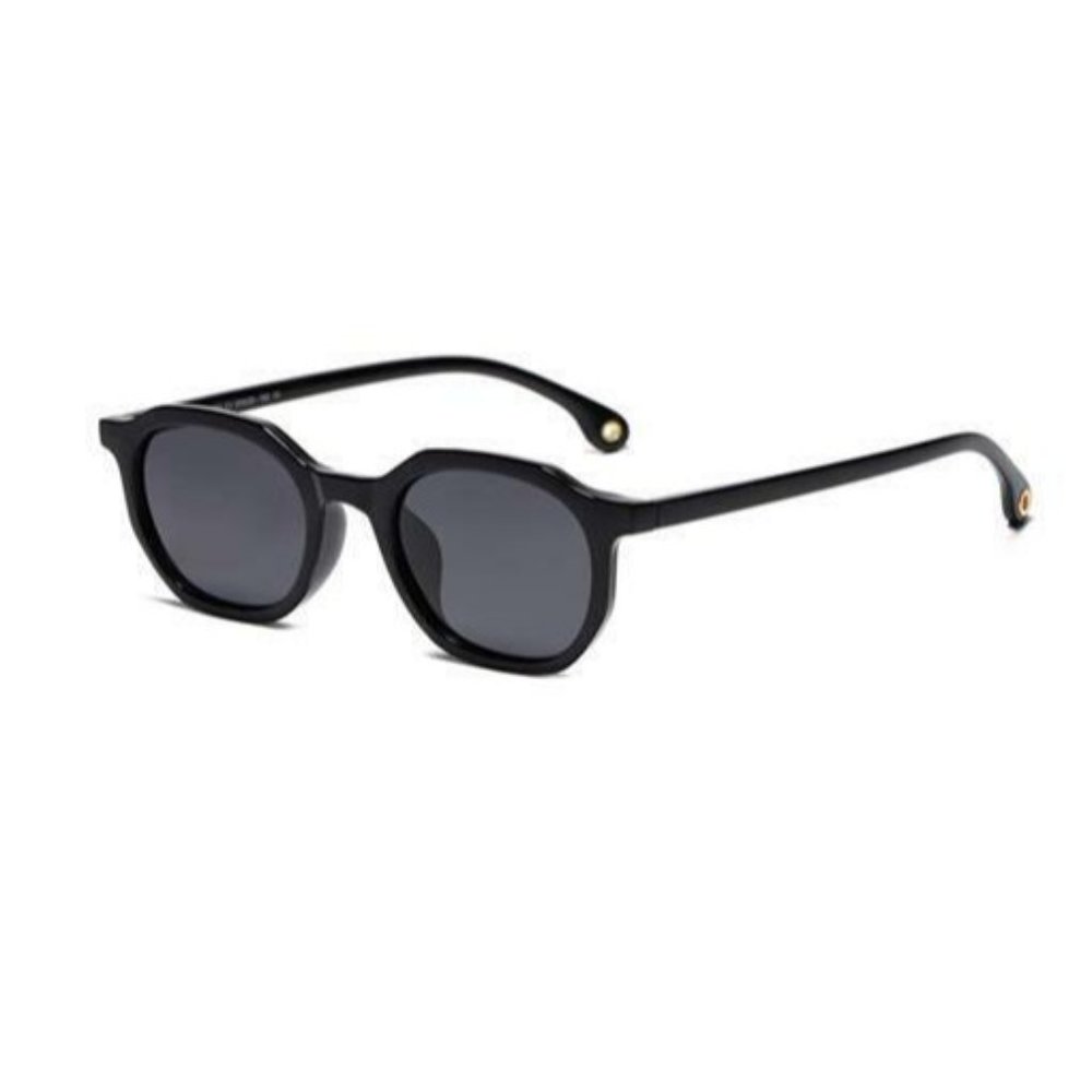 NWT VANLINKER Polarized Hexagon Sunglasses Black UV400 Unisex 86357